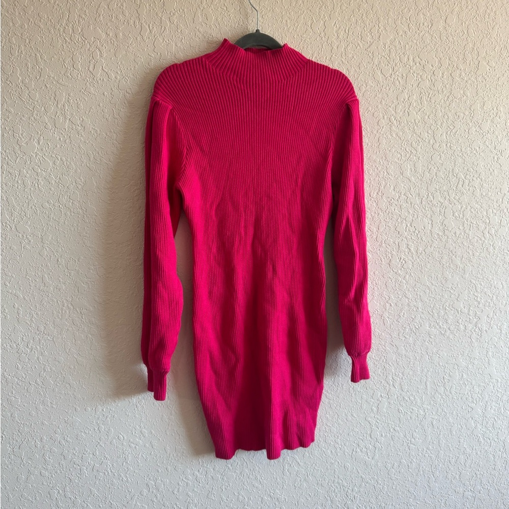 Pink Knit Sweater Dress 🩷 – Cozy & Chic - L